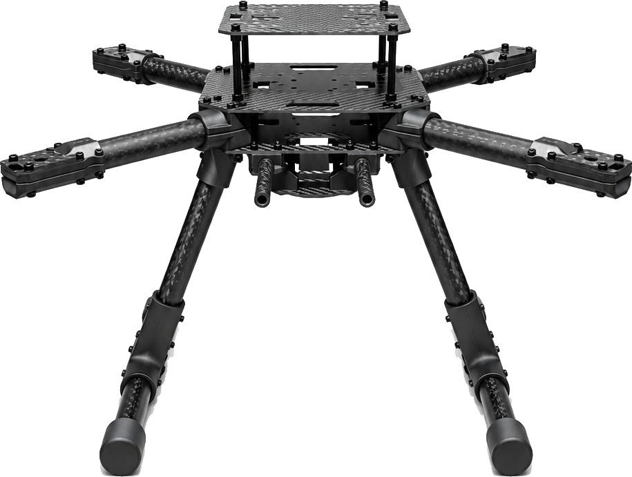 Q500 carbon fiber quad frame, front view